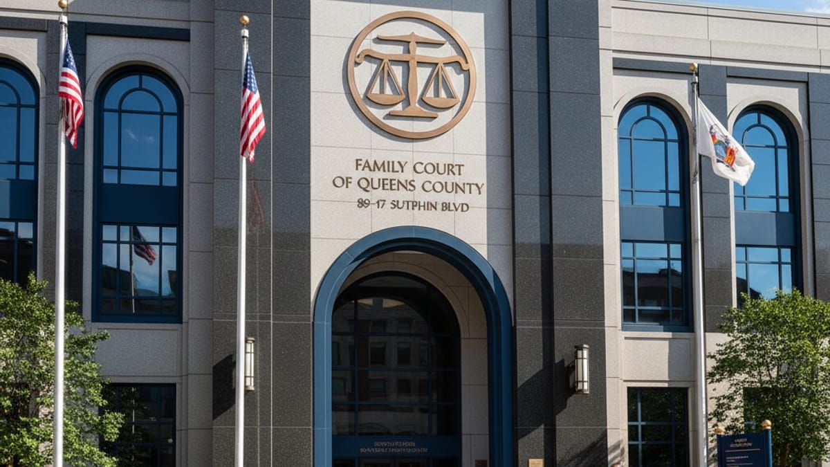 Queens County Family Court building detail